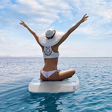 Load image into Gallery viewer, ANCHEER iSUP Inflatable Stand Up Paddle Board 10', Non-Slip Deck, Military Grade PVC iSUP Boards Complete Kit Package Plus Adjustable Paddle, Coil Leash, Hand Pump Perfect for Yoga (Yellow)
