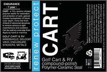Load image into Gallery viewer, CART &amp; RV KIT : : Golf Carts and RV Renewal - SiO2 &amp; TiO2 Ceramic Infused, Polymer Paint Sealer w/ Advanced Abrasives - Annual Finish, 8oz CART + 8oz RP.11 + GLOZ Samples
