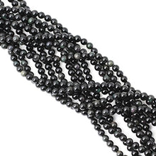 Load image into Gallery viewer, CHEAVIAN 60PCS 6mm Natural Black Obsidian Gemstone Round Loose Beads Crystal Energy Stone Healing Power for DIY Jewelry Making 1 Strand 15"
