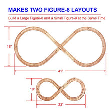 Load image into Gallery viewer, Tiny Conductors 67 Piece Wooden Train Track Set with Train Car, 100% Real Wood, Compatible with Thomas and All Other Major Brands Wooden Toy Railroad Sets (67-Piece)
