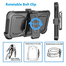 Load image into Gallery viewer, Njjex Galaxy J3 Orbit Case, For Samsung J3 2018/J3 Eclipse 2/J3 Achieve/Express Prime 3/Amp Prime 3/J3 Prime 2/J3 Emerge/J3 V 3rd Gen/J3 Aura/J3 Star Case, Holster Swivel Belt Clip Phone Cover - Black
