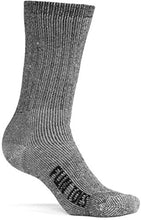 Load image into Gallery viewer, FUN TOES Men's Hiking Crew Merino Wool Socks 6 Pairs Lightweight, Reinforced Size 8-12 (2 Black, 2 Blue, 2 Brown)
