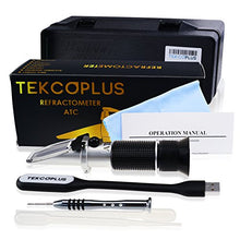 Load image into Gallery viewer, Refractometer for Grape Wine Making Dual-Scale - Automatic Temperature Compensation Alcohol 0-25% &amp; Brix 0-40% Hydrometer Specific Gravity
