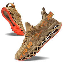 Load image into Gallery viewer, JSLEAP Mens Fashion Sneaker Breathable Running Shoes Lightweight Walking Shoes,Gold1,US 11
