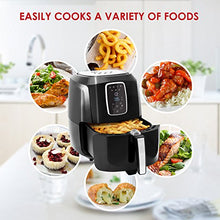 Load image into Gallery viewer, Elite Gourmet Oil-Less Healthy Cooker, Timer &amp; Temperature Controls, PFOA/PTFE Free, 5.5 Quart, black
