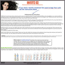 Load image into Gallery viewer, INVERTO 60 Advanced Gel Complex Brazilian Keratin Hair Blowout Treatment Formaldehyde Free Straightening Smoothing and Repairing Damaged Hair Keratin Research (XL SET-1000ml)
