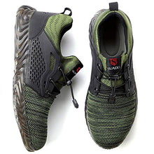 Load image into Gallery viewer, SUADEX Indestructible Steel Toe Work Shoes for Men Women Puncture Proof Composite Toe Working Shoes Black/Green
