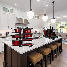 Load image into Gallery viewer, Pensar Pots and Pans Organizers for Cabinet, Adjustable Pot Organizer Rack under Cabinet, Pan Organizer with 8 Tiers &amp; 3 DIY Methods, Lid Kitchen Cabinet Organizer
