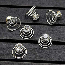 Load image into Gallery viewer, canjoyn 24 Pcs Bridal Gem Spin Hair Pins Swirl Hair Twists Coils Wedding Spiral Twist Hairpins Shiny Rhinestone Crystal Twisters Metal Spiral Updo Prom (White)
