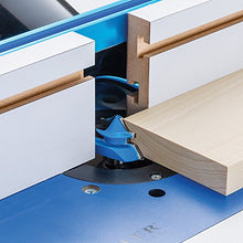 Load image into Gallery viewer, Rockler Router Bit Set Up Jigs for 45 Degree Lock Miter Bits – Jig Works for 3/4” Stock on One Side &amp; 5/8” on Other – High-Quality HDPE Miter Router Bit - Lock Miter Router Bit Measure 2" x 3-7/8" x 3/4"
