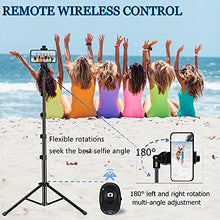 Load image into Gallery viewer, Selfie Stick Tripod, 64 inch Extendable Tripod Stand Phone Tripod Camera Tripod Wireless Remote Shutter Compatible with iPhone 13 12 11 pro Xs Max Xr,Android/Cameras
