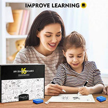 Load image into Gallery viewer, Magicfly Double-Sided Small White Board for Classroom, 9 x 12 Inches Dry Erase Lap Boards, Bulk Pack of 16 Mini White Board for Student, Kids, Teachers, Office, with 16 Pens, 16 Erasers &amp; 16 Pen Clips
