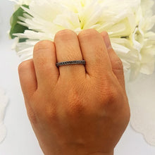 Load image into Gallery viewer, Dazzlingrock Collection 0.40 Carat (ctw) 10K Round Black Diamond Wedding Band Enhancer Ring, White Gold, Size 7.5
