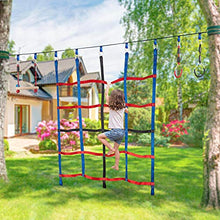 Load image into Gallery viewer, MONT PLEASANT Climbing Cargo Net for Kids Ninja Net Climbing Swingset Polyester Rope Ladder for Jungle Gyms Playground Ribbon Net Obstacle Course Training Climbing Net for Outdoor Treehouse
