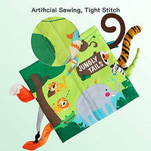 Load image into Gallery viewer, beiens Baby Books Toys, Touch and Feel Crinkle Cloth Books for Babies, Infants &amp; Toddler, Early Development Interactive Car &amp; Stroller Soft Toys Gifts for Boys &amp; Girls (Jungle Tails-1 Book)
