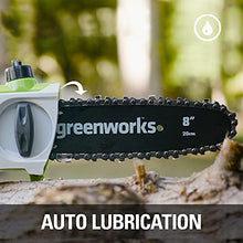 Load image into Gallery viewer, Greenworks 40V 8-inch Cordless Pole Saw with Hedge Trimmer Attachment 2.0Ah Battery and Charger Included
