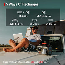 Load image into Gallery viewer, ROCKPALS 300W Portable Power Station, 280wh (78000mAh) Solar Generator with 110V Pure Sine Wave AC Outlet, USB-C PD Input/Output, QC 3.0, CPAP Backup Lithium Battery for Outdoor Camping Emergency
