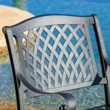 Load image into Gallery viewer, Christopher Knight Home Hallandale Cast Aluminum Outdoor Dining Set, 5-Pcs Set, Black Sand

