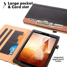Load image into Gallery viewer, ZTOZ All New Kindle Fire HD 10 Tablet (9th/7th Generation,2019/2017 Released) Cover Case With Card Slots, 360 Protection Multi-Angle Viewing Stand Auto Sleep/Wake For Fire HD10 - Black/Brown
