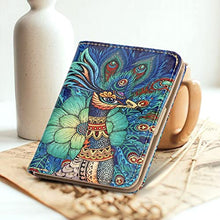 Load image into Gallery viewer, APHISON Womens Wallet, Slim Small Wallet for Women RFID Wallet Women Cartoon Microfiber Leather with ID Credit Card Holder Zipper Coin Pocket Bifold Compact Wallet Peacock
