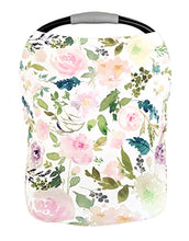 Load image into Gallery viewer, Pobi Baby Premium Multi-Use Cover - Nursing Cover, Baby Car Seat Covers, Shopping Cart, High Chair, and Breastfeeding Cover - Ultra-Soft, Stretchy, and Versatile Floral Scarf for Baby and Mom (Allure)
