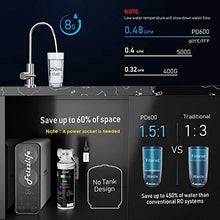 Load image into Gallery viewer, Frizzlife RO Reverse Osmosis Water Filtration System - 600 GPD High Flow, Tankless, Reduce TDS, Compact, Alkaline Mineral PH, 1.5:1 Drain Ratio, USA Tech Support, PD600-TAM3
