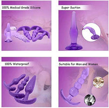 Load image into Gallery viewer, Amal Bu~tt P~lu~g Soft Silicone Anales Trainer Kit for Women Men Beginners Body Training Anale Beads Plug Sticks Wand Model
