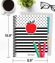 Load image into Gallery viewer, Schoolgirl Style Black, White and Stylish Teacher Planner—Undated Weekly/Monthly Lesson Plan Book and Record Organizer for Classroom or Homeschool (8 inches x 11 inches), multi (105029)
