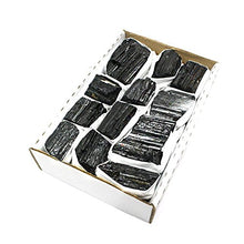 Load image into Gallery viewer, Rock Paradise Black Tourmaline Flat Box - Box Size 7.5x5x2 - Brazilian Stones - Reiki Stones Exclusive COA (Black Tourmaline)

