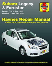Load image into Gallery viewer, Subaru Legacy (10-16) &amp; Forester (09-16) Haynes Repair Manual (Does not include information specific to six-cylinder and diesel engine models. ... specific exclusion noted) (Haynes Automotive)
