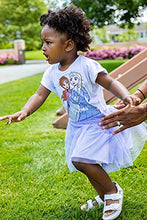 Load image into Gallery viewer, Disney Frozen Elsa Anna Little Girls Short-Sleeve Summer Dress 5 White/Purple
