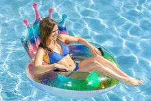 Load image into Gallery viewer, Poolmaster Swimming Pool Float Rainbow Glitter Tiara Tube, Multi
