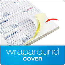 Load image into Gallery viewer, Adams Money and Rent Receipt Book, 2-Part, Carbonless, White/Canary, 7-5/8" x 10-7/8", Bound Wraparound Cover, 200 Sets per Book, 4 Receipts per Page (DC1182)
