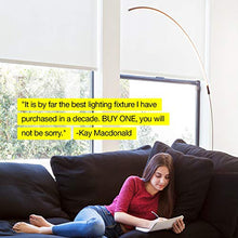 Load image into Gallery viewer, Brightech Sparq - Hanging, LED Arc Floor Lamp - Over The Couch, Contemporary Standing Lamp - Modern, Dimmable Light Arching from Behind The Sofa - Living Room &amp; Office Pole Lamp
