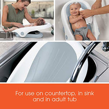 Load image into Gallery viewer, Summer Clean Rinse Baby Bather (Gray) – Bath Support for Use on the Counter, in the Sink or in the Bathtub, Has 3 Reclining Positions and Soft, Quick-Dry Material – Use from Birth until Sitting Up
