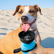 Load image into Gallery viewer, Pet Water Bottle for Dogs, dog water bottle foldable, Dog Travel Water bottle, Dog Water Dispenser, Lightweight &amp; Convenient for Travel BPA Free 18 OZ. (Blue)
