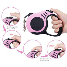 Load image into Gallery viewer, PETIMP Retractable Dog Leash Lightweight Portative 16FT Leash, with Folding Bowl,Dispenser,Rubbish Bags, for Small Medium Dogs(Pink)
