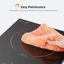 Load image into Gallery viewer, Portable Induction Cooktop, iSiLER 1800W Sensor Touch Electric Induction Cooker Cooktop with Kids Safety Lock, 18 Power 17 Temperature Setting Countertop Burner with Timer
