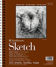 Load image into Gallery viewer, White 400 Series Sketch Pad, 9"x12" Wire Bound, 100 Sheets (1-Pack)
