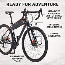 Load image into Gallery viewer, Mongoose Men's Elroy Adventure Bike 700C Wheel Bicycle, Blue, 54cm frame size
