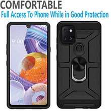 Load image into Gallery viewer, STARSHOP - T-Mobile Revvl 5G Phone Case, With [Tempered Glass Protector Included] Metal Ring stand Shockproof Drop Protection Phone Cover - Black
