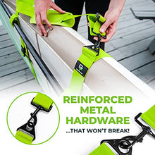 Load image into Gallery viewer, Gradient Fitness Kayak/Paddle Board/Surfboard Shoulder Strap | Hands-Free SUP Carrying Strap Boards with Padded Shoulder Sling, Paddle Carrier &amp; Metal Accessories (Green)
