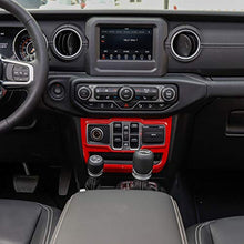 Load image into Gallery viewer, JeCar Window Control Panel Trim Cover Interior Decoration Accessories for 2018-2022 Jeep Wrangler JL JLU &amp; 2020-2022 Gladiator JT, Red
