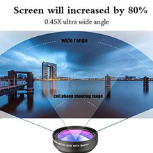 Load image into Gallery viewer, Smartphone Camera Lens kit, 4K HD Optical Macro + 0.45X Ultra Wide-Angle Lens kit Our Phone Lens kit is Compatible with Most Smart phoneseasy to use and Don’t Worry About The Compatibility.

