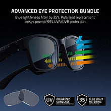 Load image into Gallery viewer, Razer Anzu Smart Glasses: Blue Light Filtering &amp; Polarized Sunglass Lenses - Low Latency Audio - Built-in Mic &amp; Speakers - Touch &amp; Voice Assistant Compatible - 5hrs Battery - Rectangle/Small
