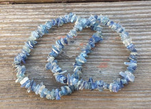 Load image into Gallery viewer, [A&amp;S Crystals] BLUE KYANITE Natural Stone Gemstone Stretchy Chip Bracelet
