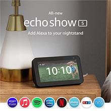 Load image into Gallery viewer, Echo Show 5 (2nd Gen, 2021 release) | Smart display with Alexa and 2 MP camera | Charcoal
