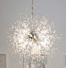 Load image into Gallery viewer, GDNS Chandeliers Firework LED Light Stainless Steel Crystal Pendant Lighting Ceiling Light Fixtures Chandeliers Lighting,Dia 23.5 inch
