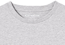 Load image into Gallery viewer, Kid Nation Kids Unisex 3 Packs 100% Cotton Tagless Short Sleeve Crewneck T Shirts XL Blue+Purple+Gray
