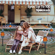 Load image into Gallery viewer, Outdoor Bluetooth Speakers, LED Atmosphere Speaker Portable Waterproof Party Speaker, Sync Up to 100 Speakers, BT5.0 Gift for Patio Garden Home Decorations, Wall Mount&amp;Hook&amp;Stake, 1 Pack
